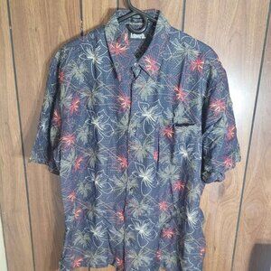 Men Ashworth XL Floral Button-Down Shirt